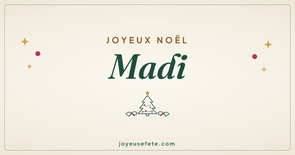 Image « Joyeux Noël Madi » au format large