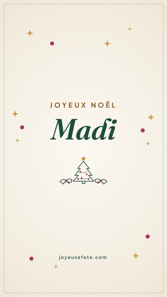Image « Joyeux Noël Madi » au format story