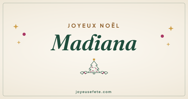 Image « Joyeux Noël Madiana » au format large