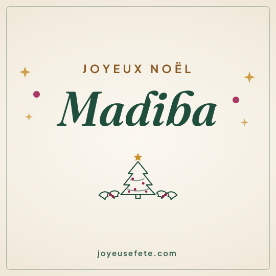 Image carrée « Joyeux Noël Madiba » pour WhatsApp