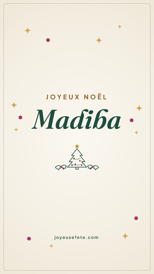 Image « Joyeux Noël Madiba » au format story
