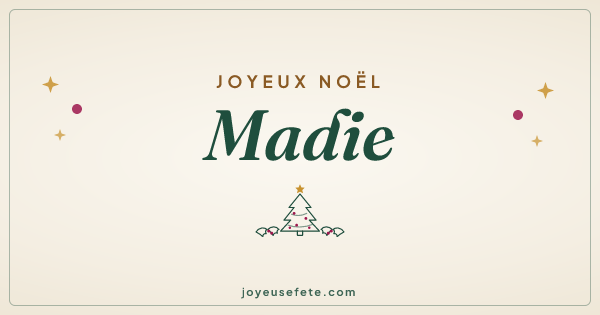 Image « Joyeux Noël Madie » au format large