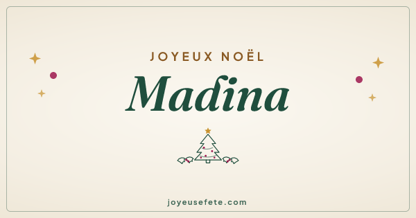 Image « Joyeux Noël Madina » au format large