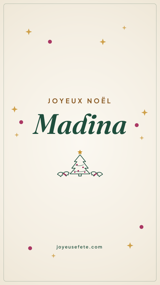 Image « Joyeux Noël Madina » au format story
