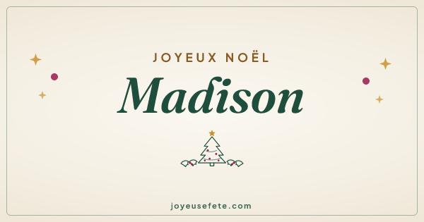 Image « Joyeux Noël Madison » au format large