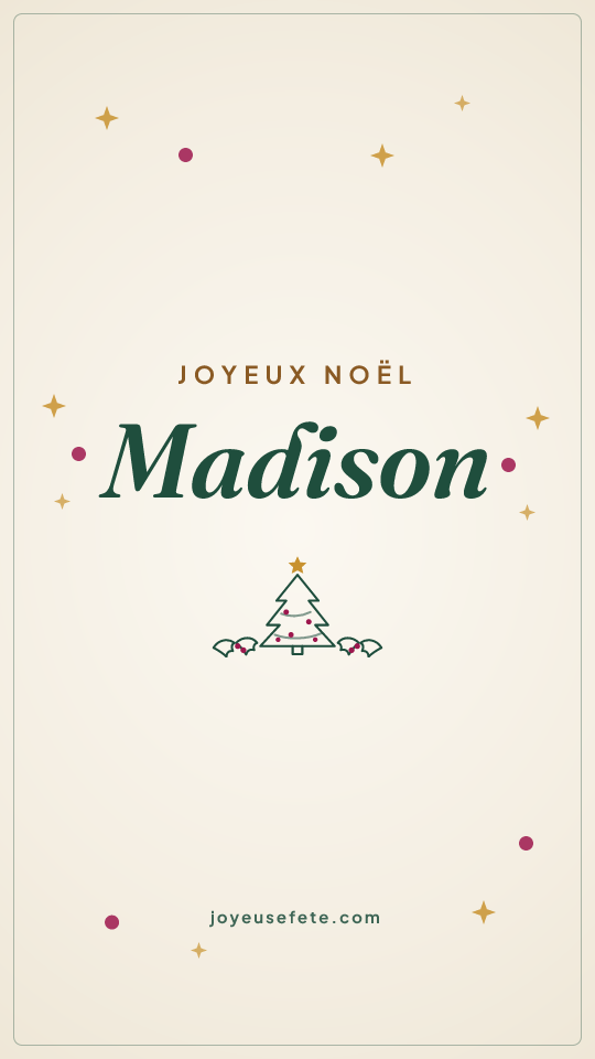 Image « Joyeux Noël Madison » au format story