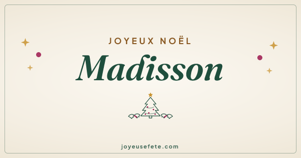 Image « Joyeux Noël Madisson » au format large