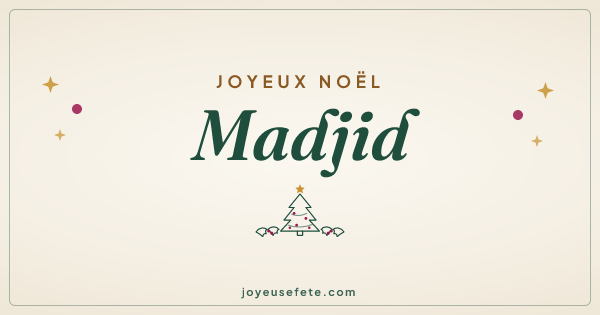 Image « Joyeux Noël Madjid » au format large