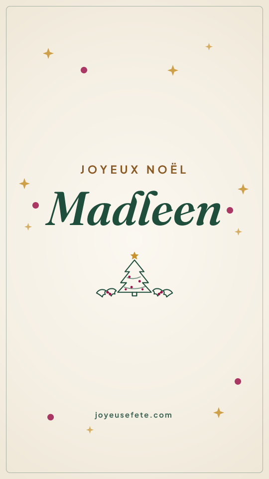 Image « Joyeux Noël Madleen » au format story