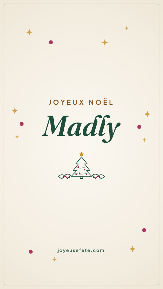 Image « Joyeux Noël Madly » au format story