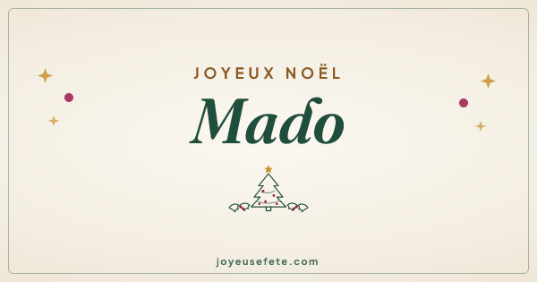 Image « Joyeux Noël Mado » au format large