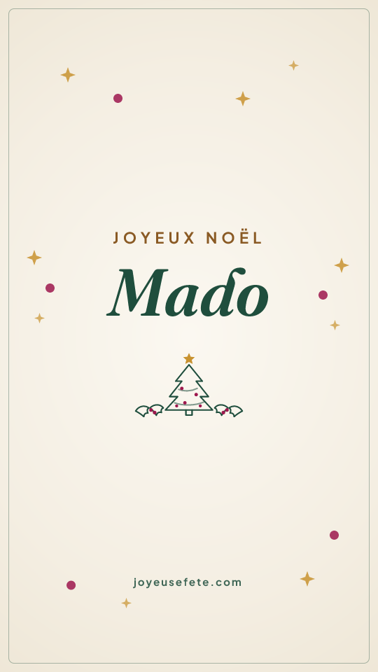Image « Joyeux Noël Mado » au format story