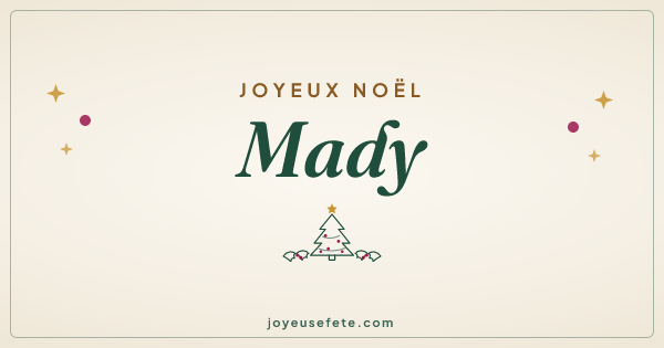 Image « Joyeux Noël Mady » au format large
