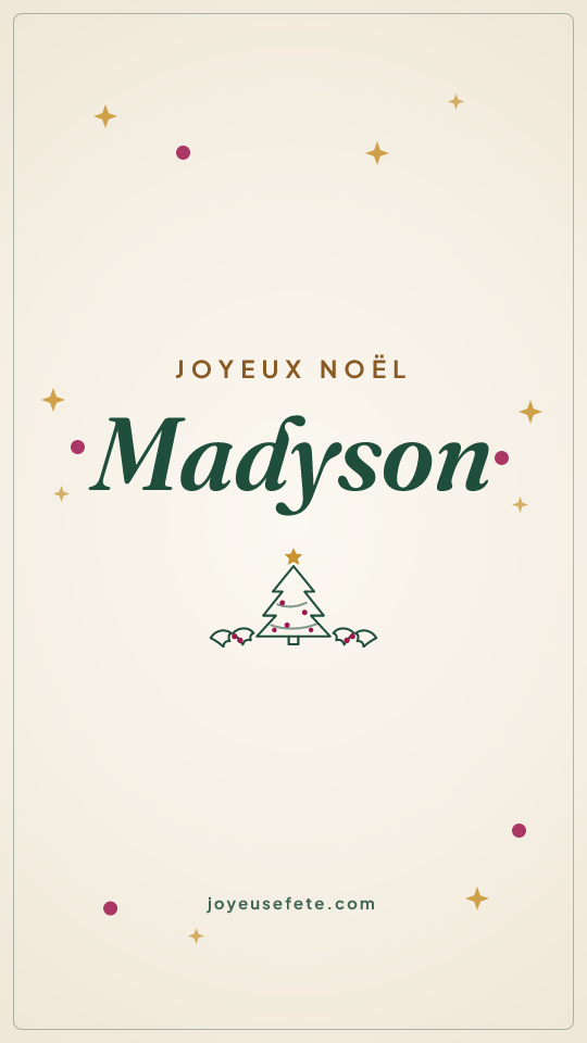 Image « Joyeux Noël Madyson » au format story
