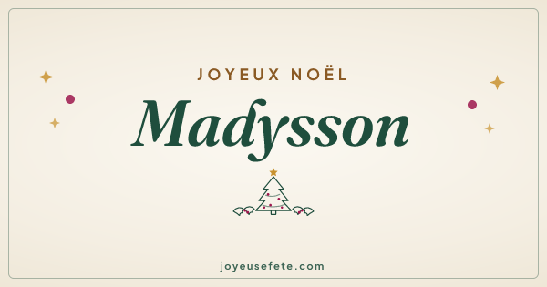 Image « Joyeux Noël Madysson » au format large