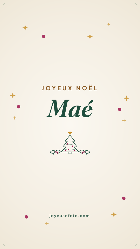 Image « Joyeux Noël Maé » au format story