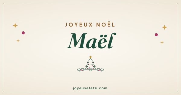 Image « Joyeux Noël Maël » au format large