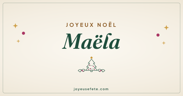 Image « Joyeux Noël Maëla » au format large