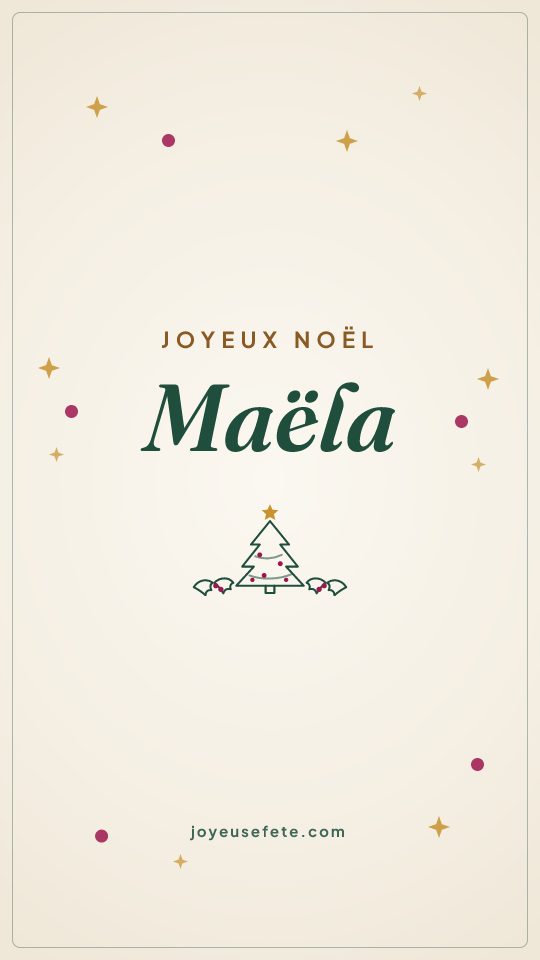 Image « Joyeux Noël Maëla » au format story