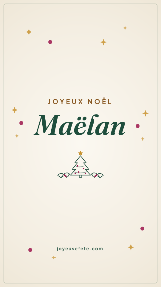 Image « Joyeux Noël Maëlan » au format story