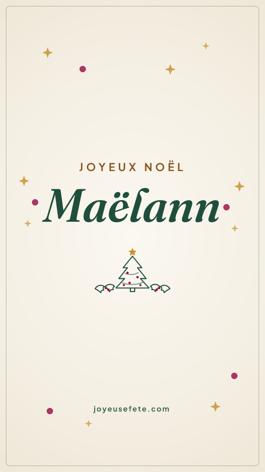 Image « Joyeux Noël Maëlann » au format story