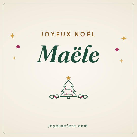 Image carrée « Joyeux Noël Maële » pour WhatsApp