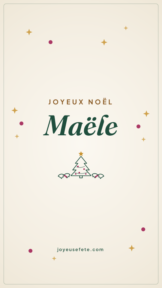 Image « Joyeux Noël Maële » au format story