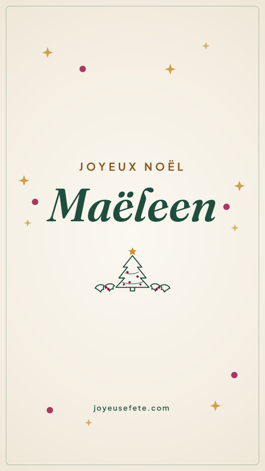 Image « Joyeux Noël Maëleen » au format story
