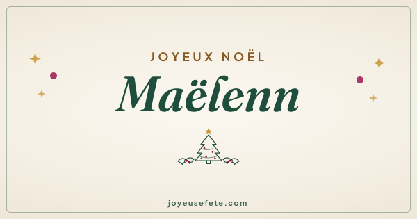 Image « Joyeux Noël Maëlenn » au format large