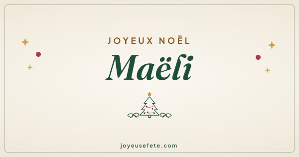 Image « Joyeux Noël Maëli » au format large