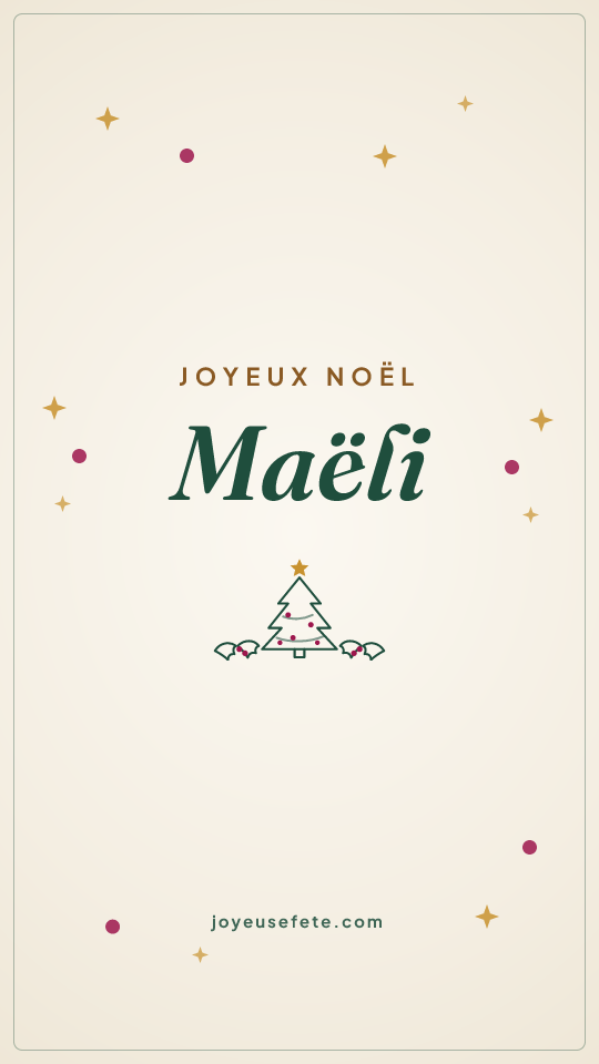 Image « Joyeux Noël Maëli » au format story