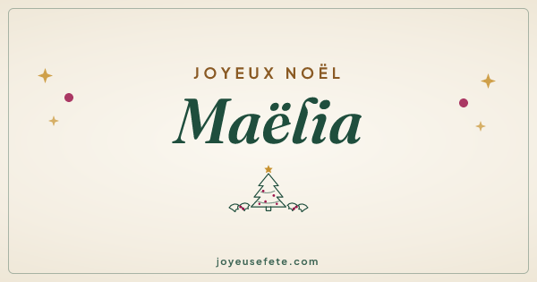 Image « Joyeux Noël Maëlia » au format large