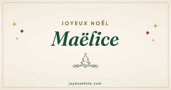Image « Joyeux Noël Maëlice » au format large