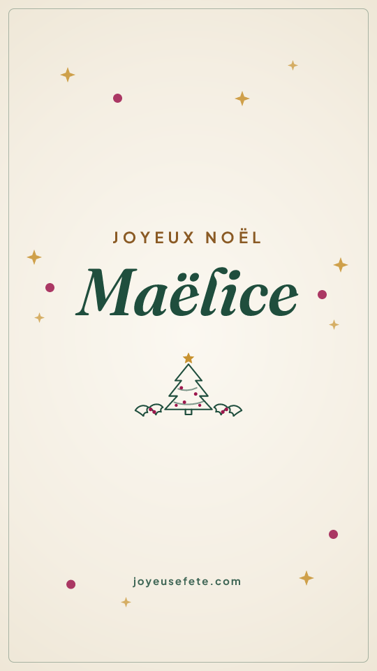 Image « Joyeux Noël Maëlice » au format story