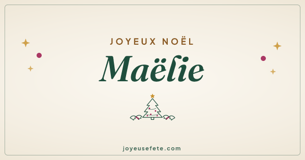 Image « Joyeux Noël Maëlie » au format large