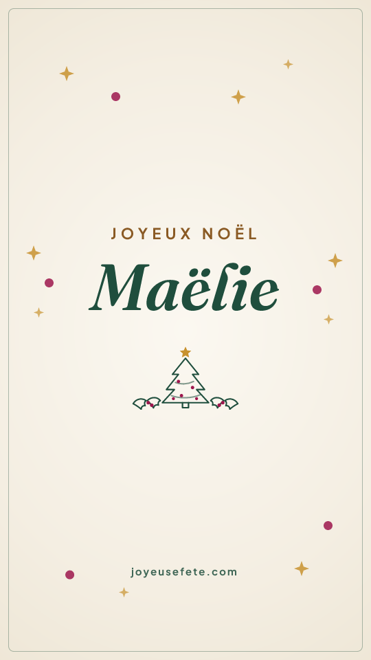 Image « Joyeux Noël Maëlie » au format story