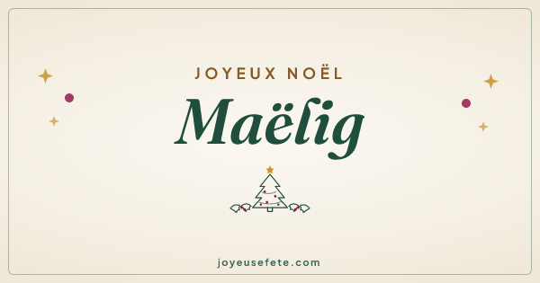 Image « Joyeux Noël Maëlig » au format large