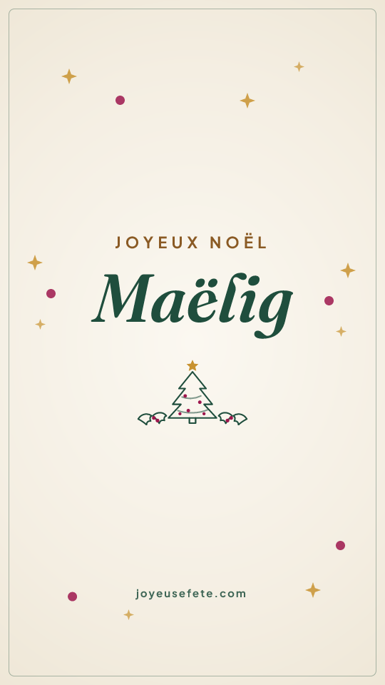 Image « Joyeux Noël Maëlig » au format story