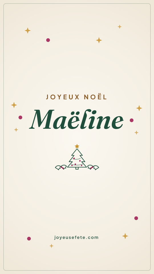 Image « Joyeux Noël Maëline » au format story