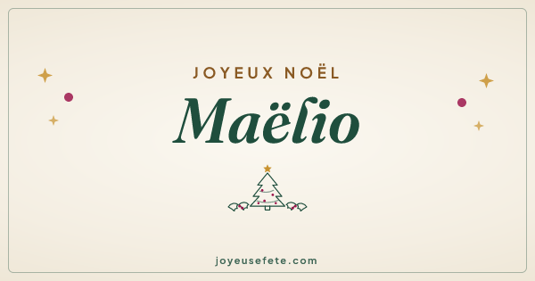 Image « Joyeux Noël Maëlio » au format large