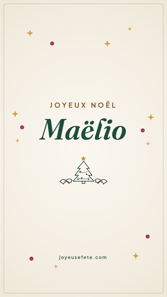 Image « Joyeux Noël Maëlio » au format story