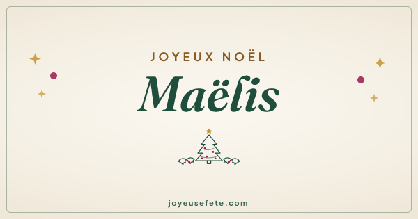 Image « Joyeux Noël Maëlis » au format large