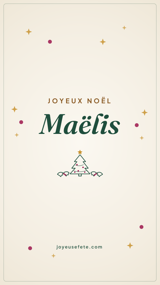 Image « Joyeux Noël Maëlis » au format story
