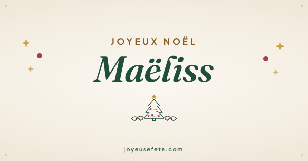 Image « Joyeux Noël Maëliss » au format large
