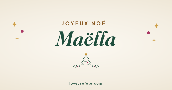 Image « Joyeux Noël Maëlla » au format large