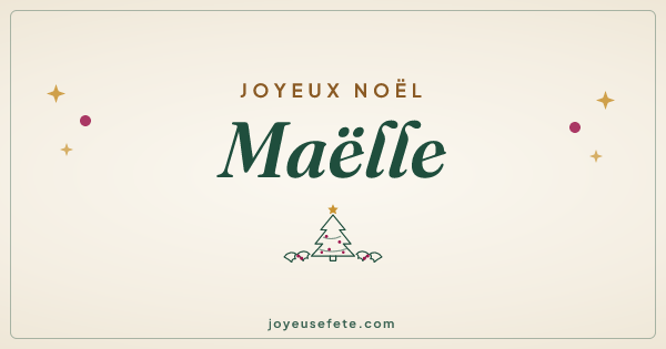 Image « Joyeux Noël Maëlle » au format large