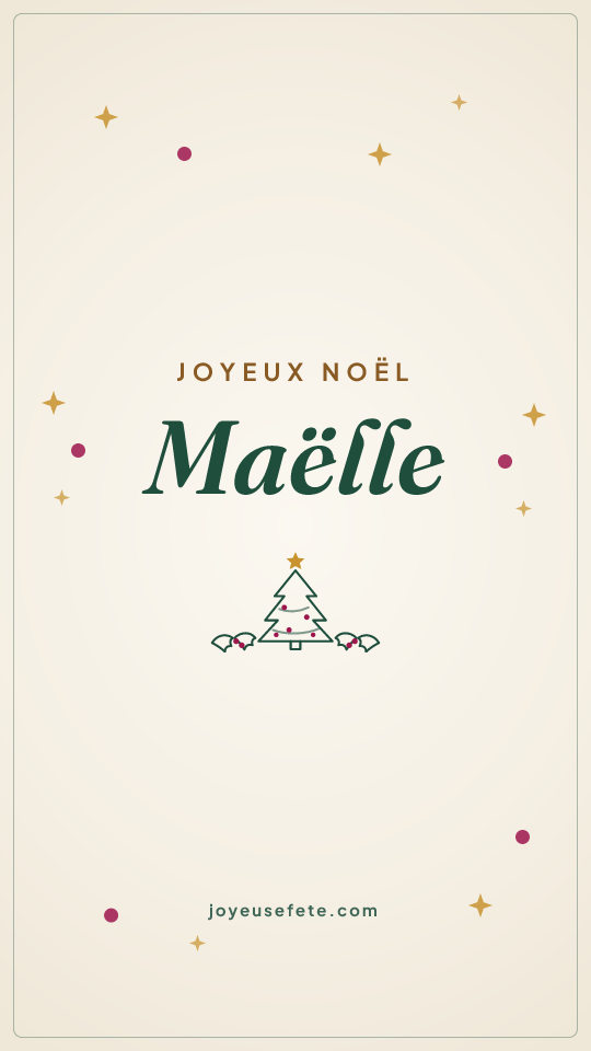 Image « Joyeux Noël Maëlle » au format story