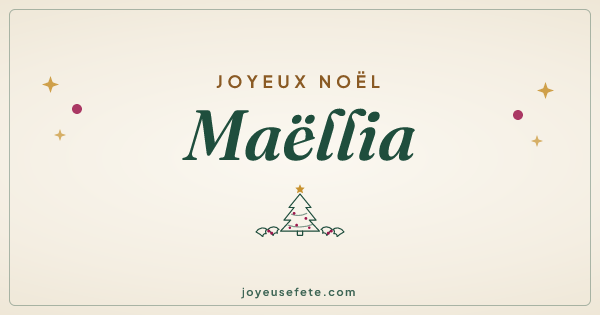 Image « Joyeux Noël Maëllia » au format large