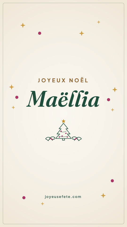 Image « Joyeux Noël Maëllia » au format story