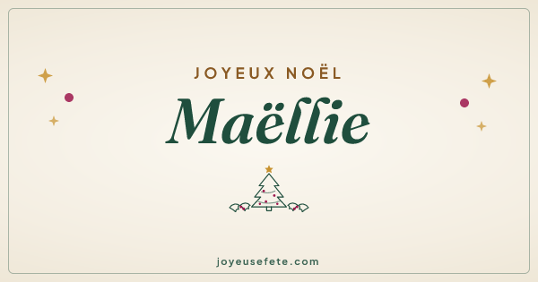 Image « Joyeux Noël Maëllie » au format large